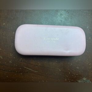 Kate spade pink eyeglass holder basket.  Pouch green bottom for sunglasses